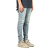 Slim Fit Men's Jeans Washed Mid Waisted Elasticity Straight Pants